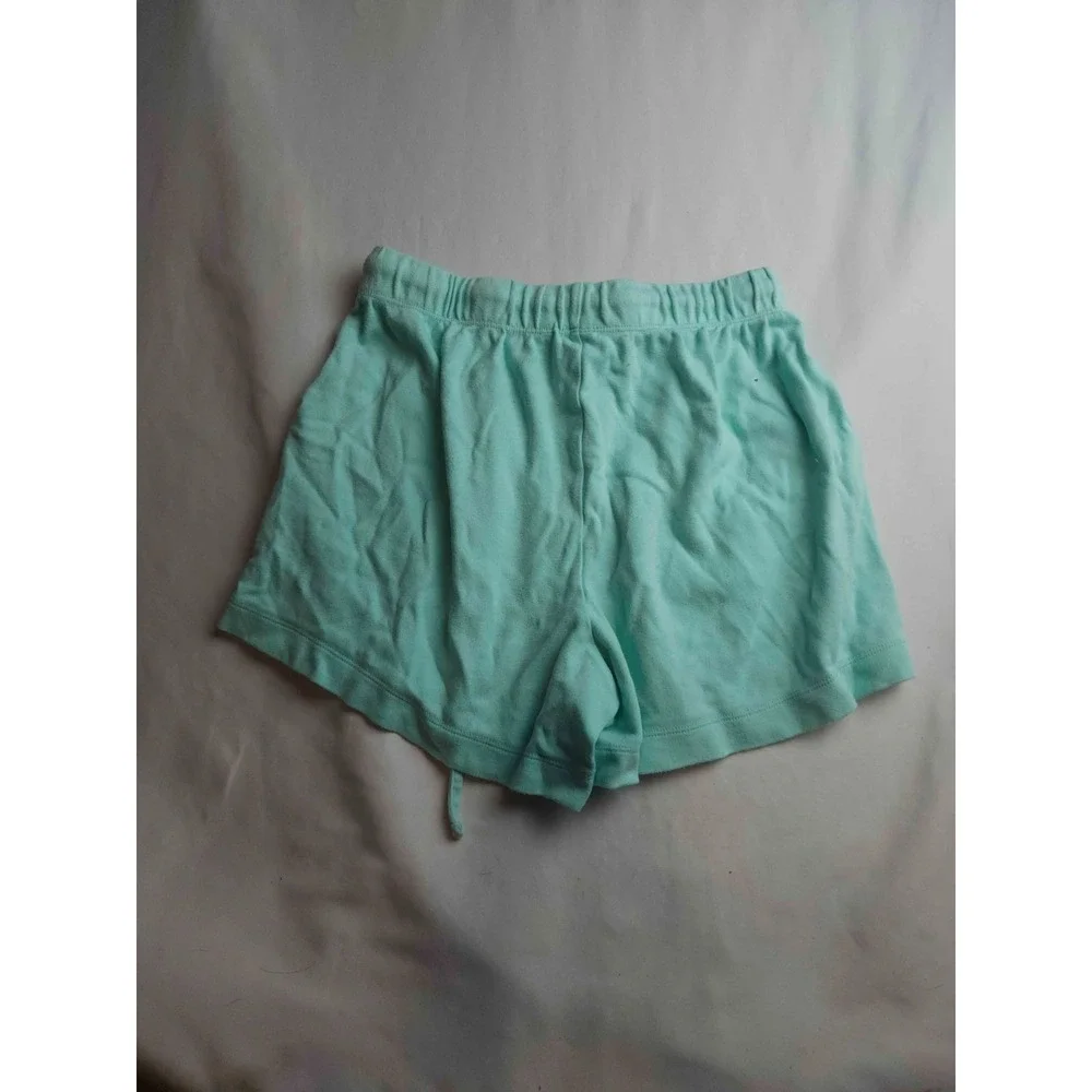 Zenana Lounge Shorts Womens Small Mint Green Casual Drawstring Elastic Waistband